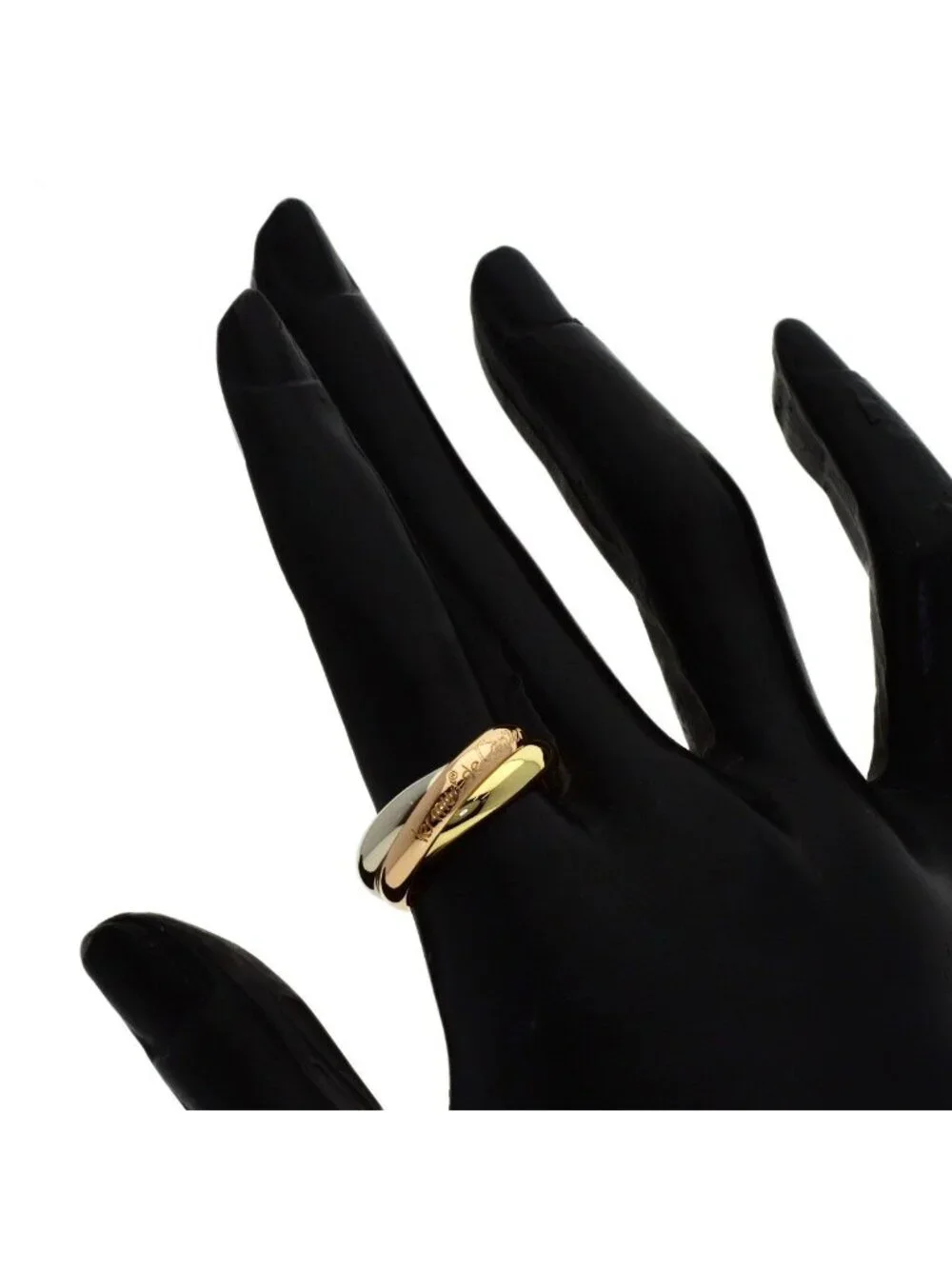 Cartier Trinity 53 Ring 18k Yellow Gold 18k White Pink